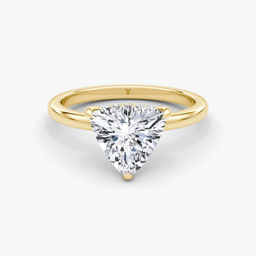 The Floating Trillion-Cut Yellow Gold Solitaire Engagement Ring