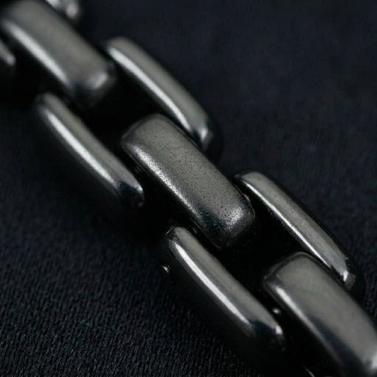The Forge Box Chain Link Bracelet in Brushed Gunmetal
