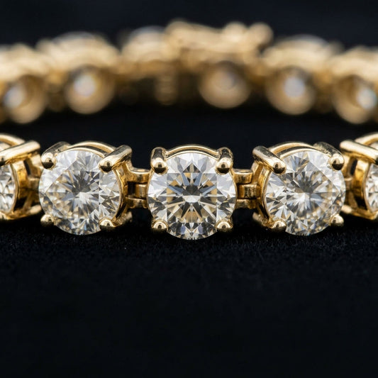 The Classic Moissanite Tennis Bracelet in Vermeil Sterling Silver