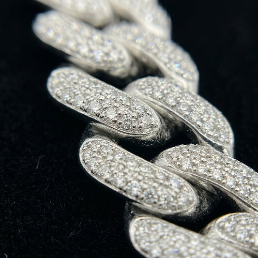The iced Miami Cuban Link Bracelet in Sterling Silver