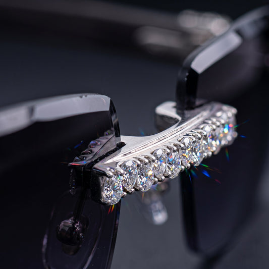 The VVS Sovereign Rimless Sunglasses in Iced Moissanite