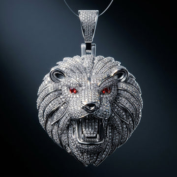 The Apex Sovereign Moissanite Lion Pendant
