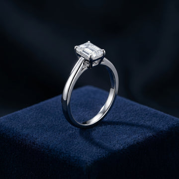 The Élan Emerald-Cut Solitaire Ring