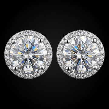 The Aurora Grand Halo Stud Earrings
