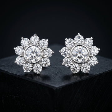 The Soleil Halo Bloom Stud Earrings