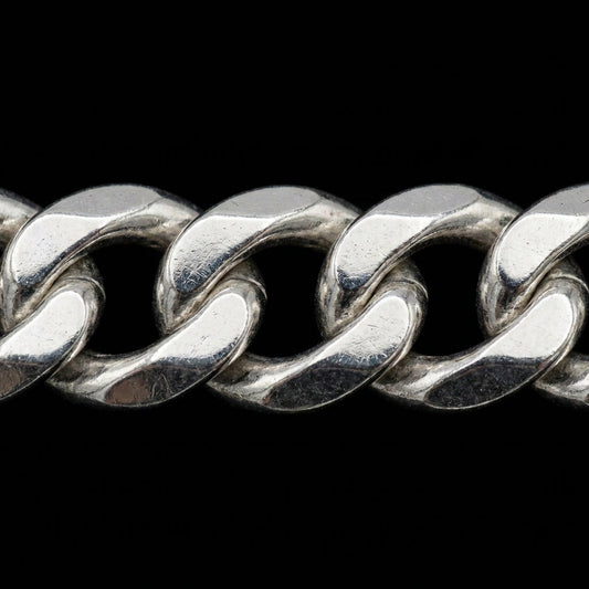 Diamond-Cut 925 Silver Plain Chain Necklace