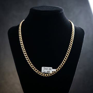 Diamond-Cut 925 Silver Plain Chain with Gold Coating
