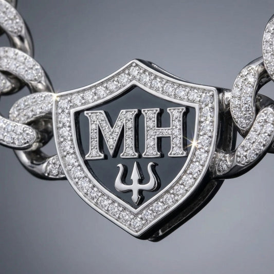 16MM Miami Cuban Link Chain in 925 Silver with D-Color Moissanite – Diamond-Cut Finish