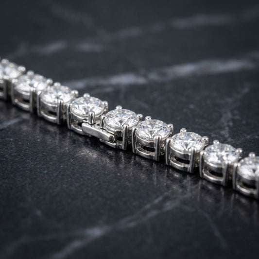 Classic Round-Cut Diamond Tennis Bracelet In White Gold