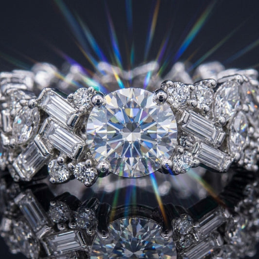 Double-Row Prong-Set Round CZ Eternity Band In White Gold