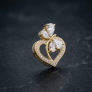 Celeste Moissanite Heart Pendant