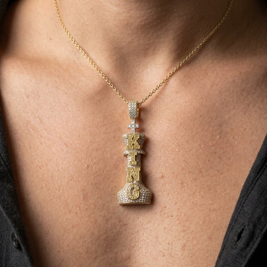 ♔ The Sovereign King Iced Pendant