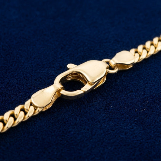 Gold-Coated Miami Silver Chain Necklace