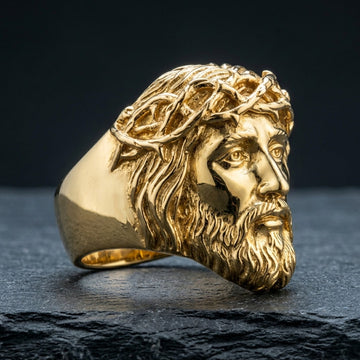 3D Sculpted Roaring Lion Head Statement Ring In 18K Gold