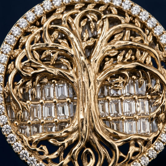 Eternal Crest Tree Medallion Pendant