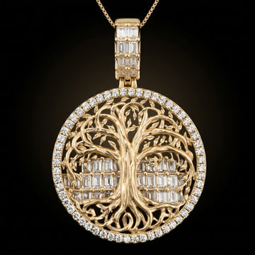 Eternal Crest Tree Medallion Pendant