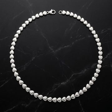 Heart Link Tennis Bracelet in Sterling Silver