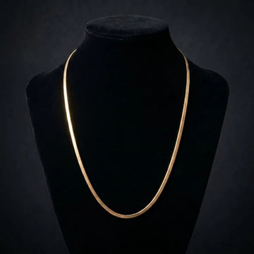 Rhodium-Coated 925 Silver Plain Chain Necklace