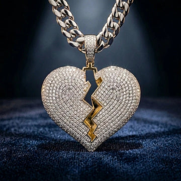 Eternal Divide Pave Heart Pendant CZ