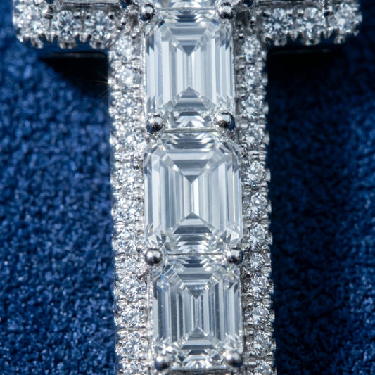 Sovereign Radiance Baguette Cross Pendant