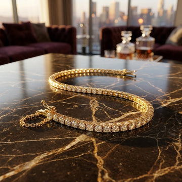 The Classic Moissanite Tennis Bracelet in Vermeil Sterling Silver