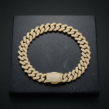 The Monaco Pavé Moissanite Cuban Link Bracelet