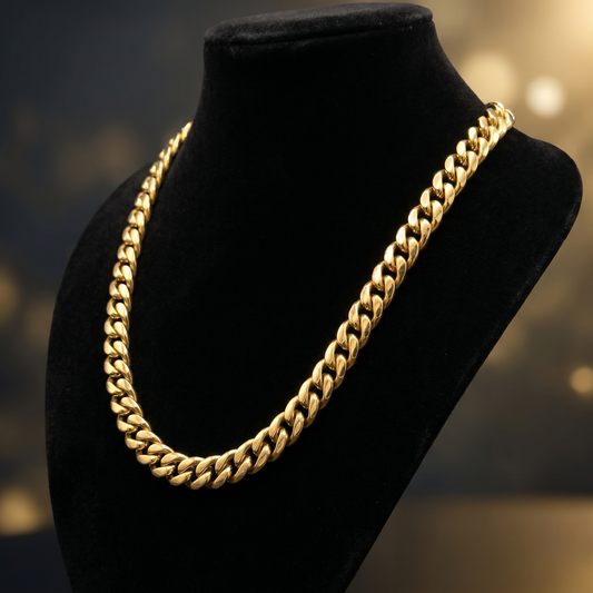 24" Miami Cuban Link Chain in 14K Gold Coating